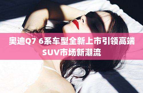 奥迪Q7 6系车型全新上市引领高端SUV市场新潮流