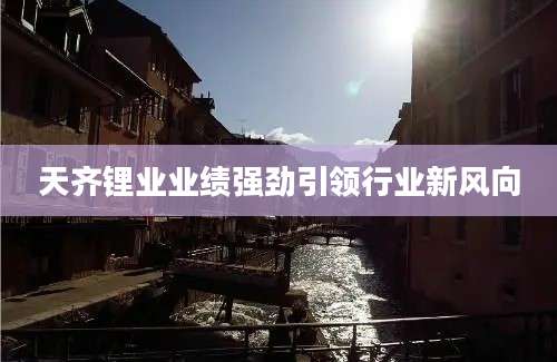 天齐锂业业绩强劲引领行业新风向
