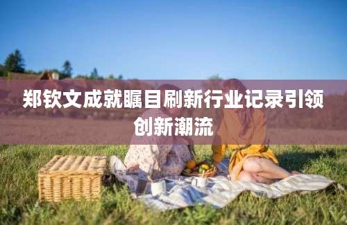 郑钦文成就瞩目刷新行业记录引领创新潮流