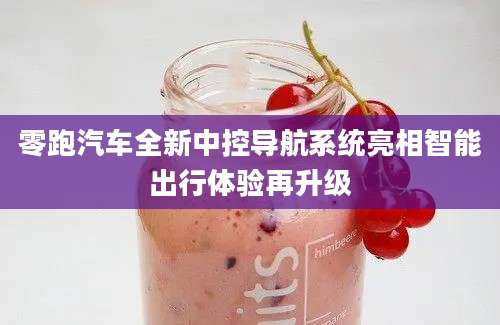 零跑汽车全新中控导航系统亮相智能出行体验再升级