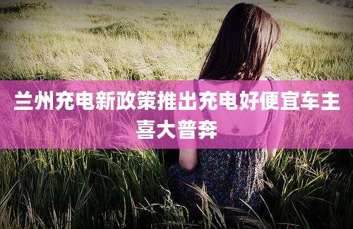 兰州充电新政策推出充电好便宜车主喜大普奔
