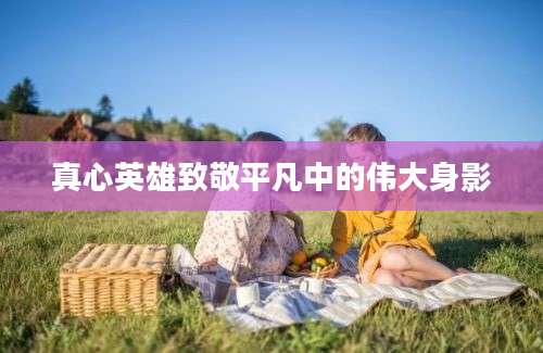 真心英雄致敬平凡中的伟大身影