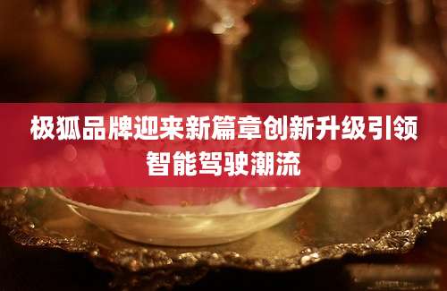 极狐品牌迎来新篇章创新升级引领智能驾驶潮流