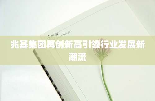 兆基集团再创新高引领行业发展新潮流