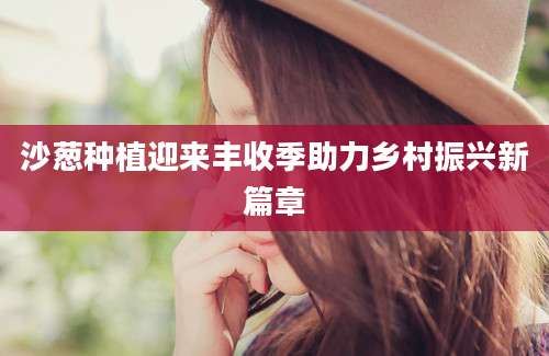 沙葱种植迎来丰收季助力乡村振兴新篇章
