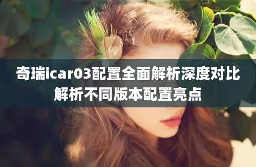 奇瑞icar03配置全面解析深度对比解析不同版本配置亮点