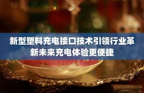 新型塑料充电接口技术引领行业革新未来充电体验更便捷