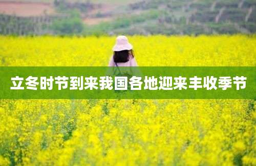 立冬时节到来我国各地迎来丰收季节