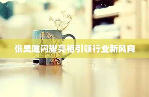 张昊唯闪耀亮相引领行业新风向