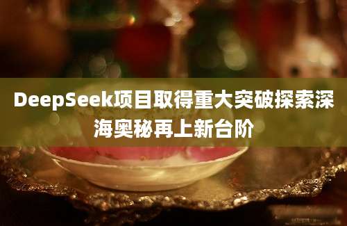 DeepSeek项目取得重大突破探索深海奥秘再上新台阶
