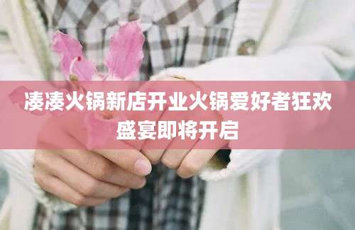 凑凑火锅新店开业火锅爱好者狂欢盛宴即将开启