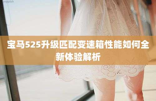 宝马525升级匹配变速箱性能如何全新体验解析