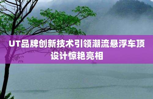 UT品牌创新技术引领潮流悬浮车顶设计惊艳亮相