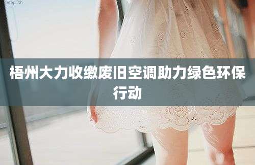 梧州大力收缴废旧空调助力绿色环保行动