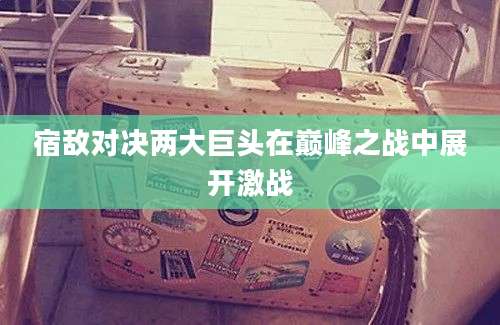 宿敌对决两大巨头在巅峰之战中展开激战