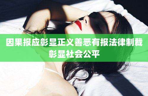 因果报应彰显正义善恶有报法律制裁彰显社会公平