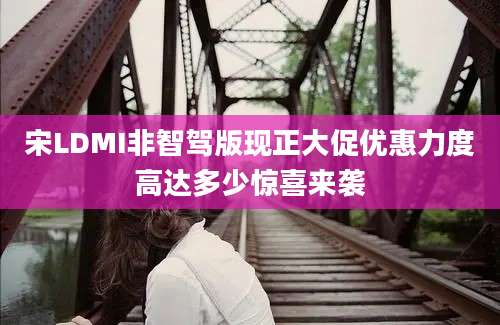宋LDMI非智驾版现正大促优惠力度高达多少惊喜来袭
