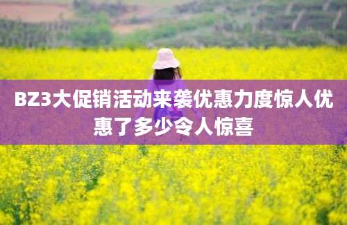 BZ3大促销活动来袭优惠力度惊人优惠了多少令人惊喜