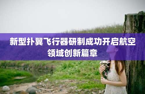 新型扑翼飞行器研制成功开启航空领域创新篇章
