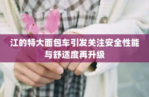 江的特大面包车引发关注安全性能与舒适度再升级