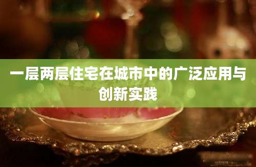 一层两层住宅在城市中的广泛应用与创新实践