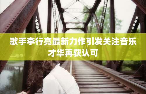 歌手李行亮最新力作引发关注音乐才华再获认可