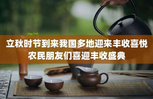 立秋时节到来我国多地迎来丰收喜悦农民朋友们喜迎丰收盛典