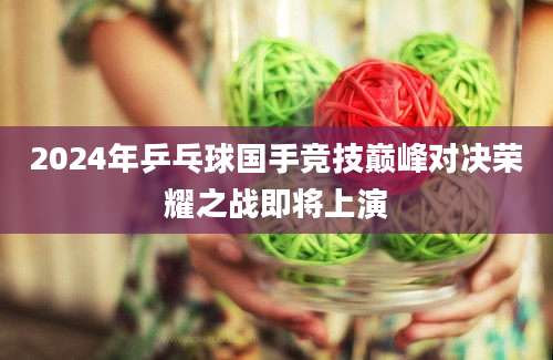 2024年乒乓球国手竞技巅峰对决荣耀之战即将上演