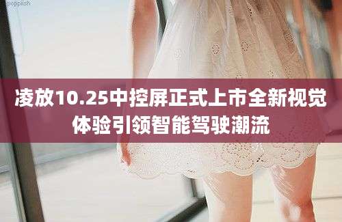 凌放10.25中控屏正式上市全新视觉体验引领智能驾驶潮流