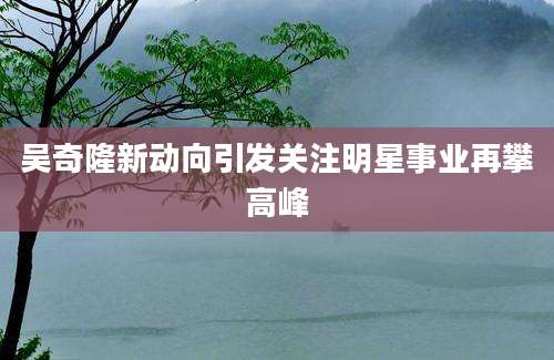吴奇隆新动向引发关注明星事业再攀高峰