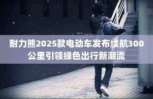 耐力熊2025款电动车发布续航300公里引领绿色出行新潮流