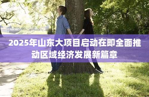 2025年山东大项目启动在即全面推动区域经济发展新篇章