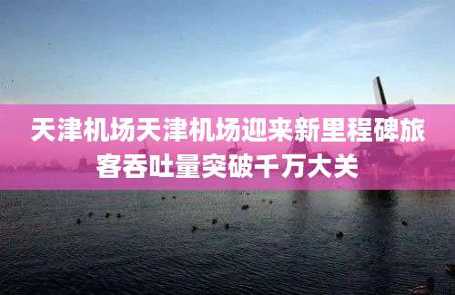 天津机场天津机场迎来新里程碑旅客吞吐量突破千万大关