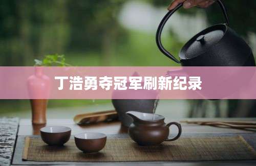 丁浩勇夺冠军刷新纪录