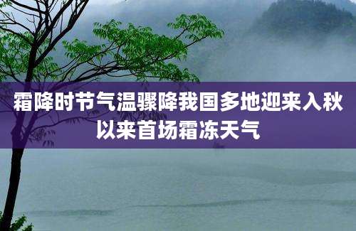 霜降时节气温骤降我国多地迎来入秋以来首场霜冻天气