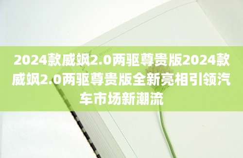 2024款威飒2.0两驱尊贵版2024款威飒2.0两驱尊贵版全新亮相引领汽车市场新潮流