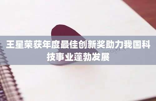 王星荣获年度最佳创新奖助力我国科技事业蓬勃发展