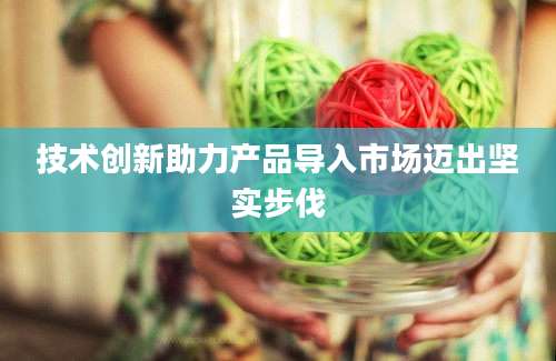 技术创新助力产品导入市场迈出坚实步伐
