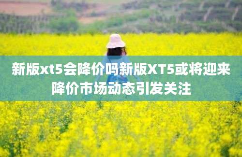新版xt5会降价吗新版XT5或将迎来降价市场动态引发关注