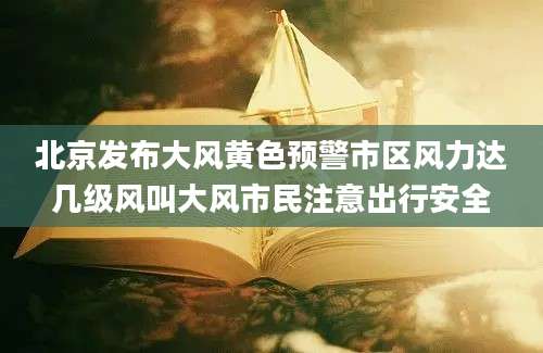 北京发布大风黄色预警市区风力达几级风叫大风市民注意出行安全