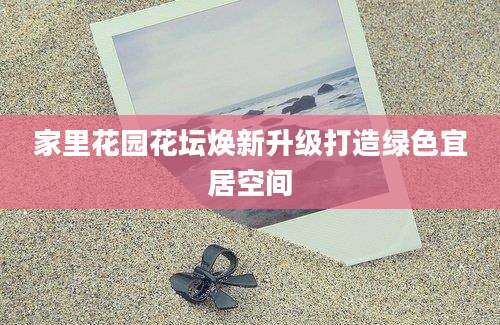 家里花园花坛焕新升级打造绿色宜居空间