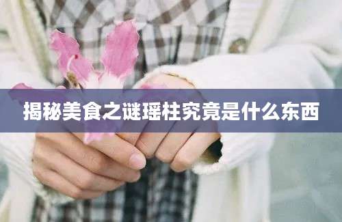 揭秘美食之谜瑶柱究竟是什么东西