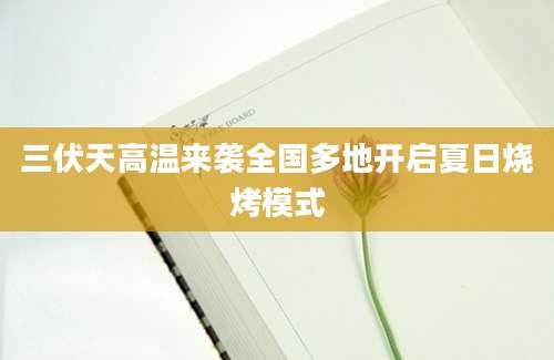 三伏天高温来袭全国多地开启夏日烧烤模式