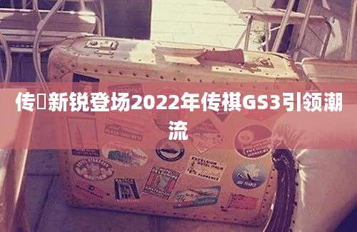 传褀新锐登场2022年传祺GS3引领潮流
