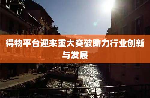 得物平台迎来重大突破助力行业创新与发展