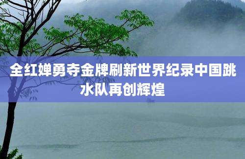 全红婵勇夺金牌刷新世界纪录中国跳水队再创辉煌