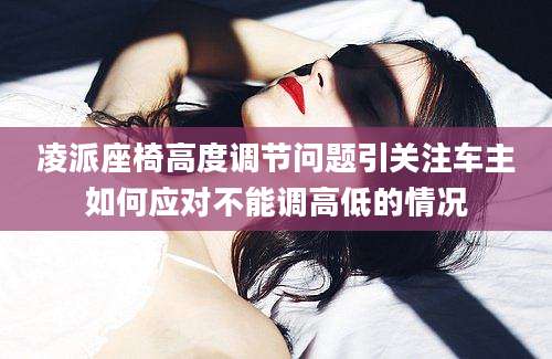 凌派座椅高度调节问题引关注车主如何应对不能调高低的情况