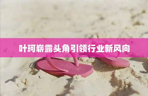 叶珂崭露头角引领行业新风向
