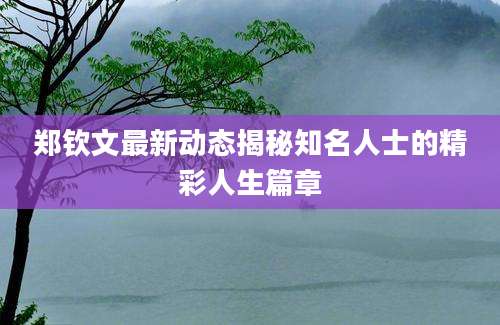 郑钦文最新动态揭秘知名人士的精彩人生篇章