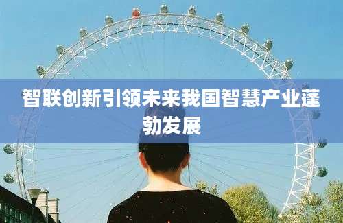 智联创新引领未来我国智慧产业蓬勃发展